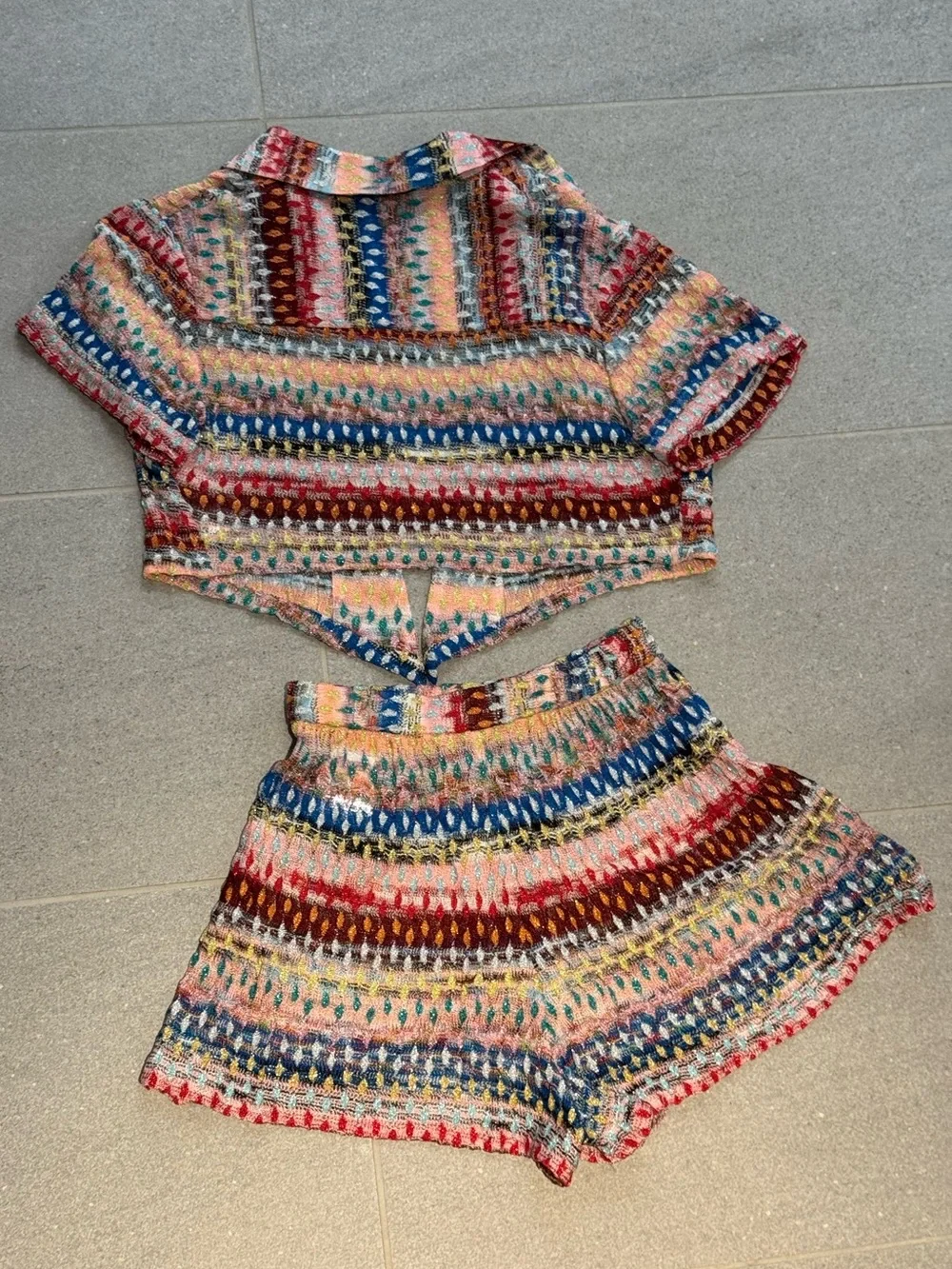 Missoni Knit Two-Piece Top & Shorts Set - Multicolor - Picture 2 of 5
